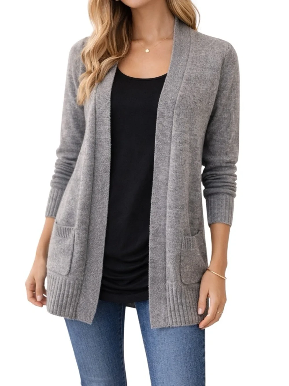 J. Crew Women's Gray Open Front Cardigan Wool Alpaca Size Small